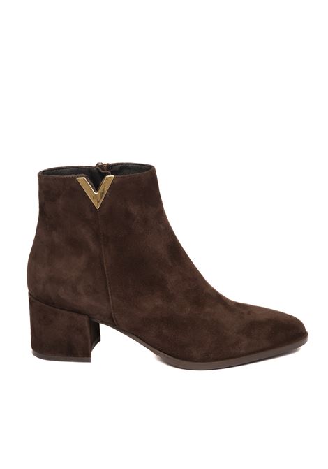 Dark brown suede ankle boot ALBANO | 524CAM-T.MORO