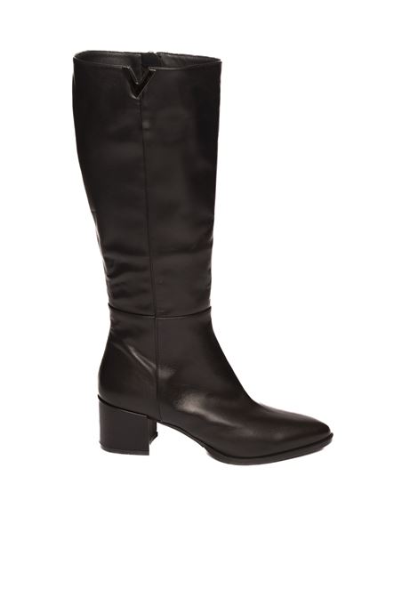 Black leather boot ALBANO | 555VIT-NERO