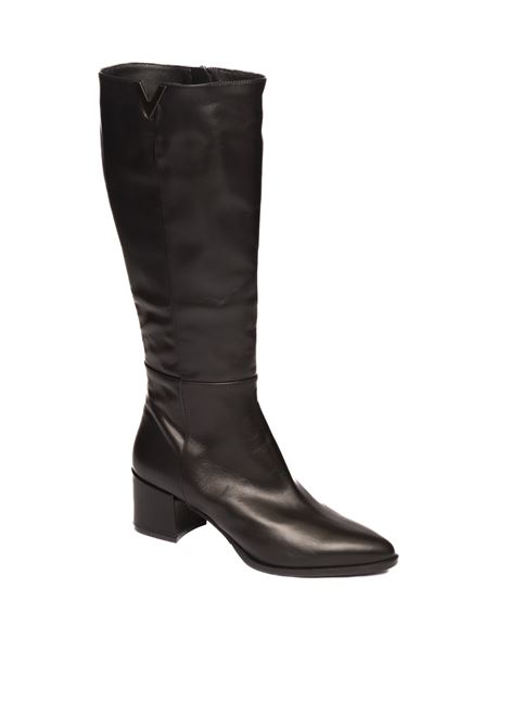 Black leather boot ALBANO | 555VIT-NERO