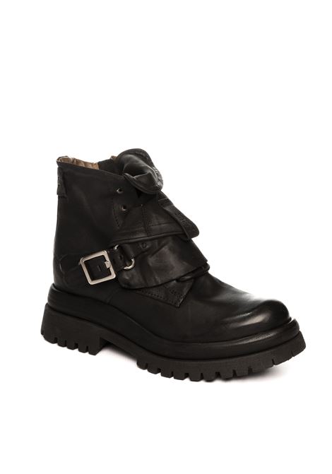 Black leather ankle boot AS98 | B51210PELLE-NERO