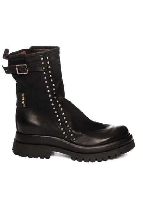 Black studded boot AS98 | B51218PELLE-NERO