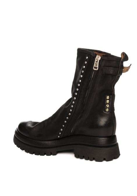 Black studded boot AS98 | B51218PELLE-NERO