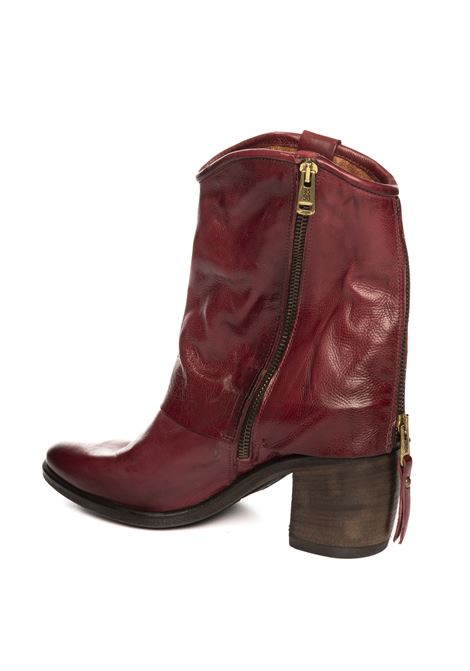 Burgundy leather boot AS98 | B82210PELLE-RUBINO