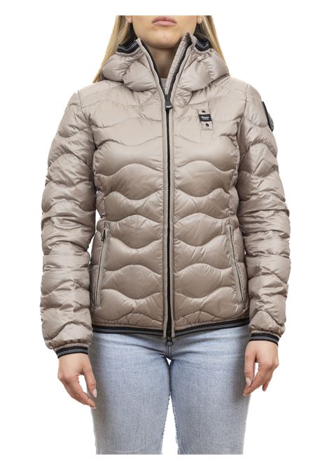 grey/blue camellia down jacket BLAUER | BLDC03047CAMELIA-915LU