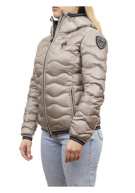 grey/blue camellia down jacket BLAUER | BLDC03047CAMELIA-915LU