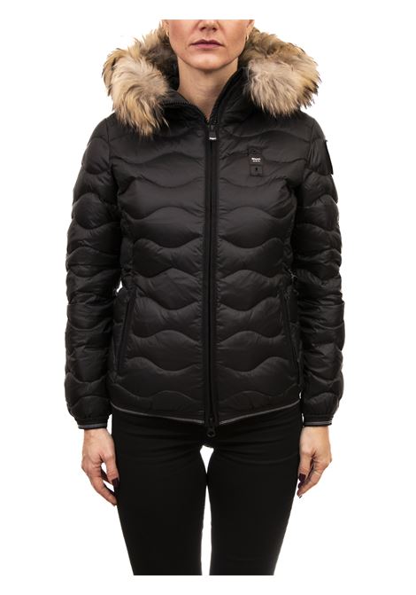 Aldie black/light blue down jacket BLAUER | BLDC03048ALDIE-999CB