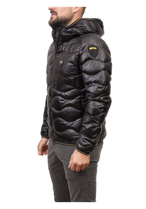 black wave down jacket BLAUER | BLUC03030WAVE-999