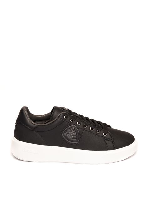 Black leather sneaker BLAUER | F4BUCK01LEATHER1-BLK/WHI