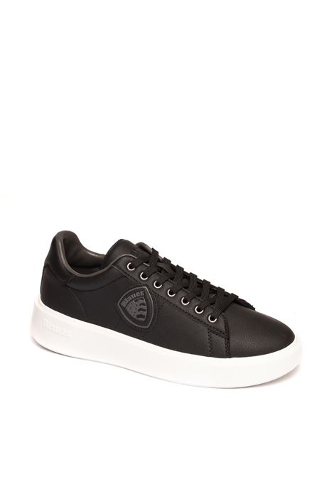 Black leather sneaker BLAUER | F4BUCK01LEATHER1-BLK/WHI