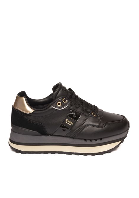 sneaker melrose nero BLAUER | F4EPPS01LEATHER-BLK