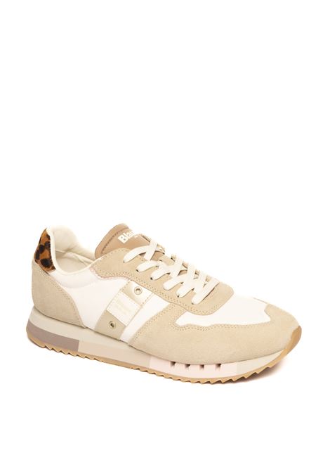 white melrose sneaker BLAUER | F4MELROSE02NYLON-CRE/LEO