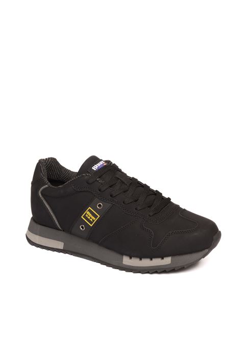 black queen's sneaker BLAUER | F4QUEENS02NUBUCK-BLK