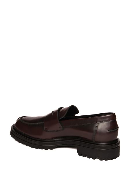 Burgundy brushed leather moccasin BRAWN'S | 22105748SPAZ-BORDO