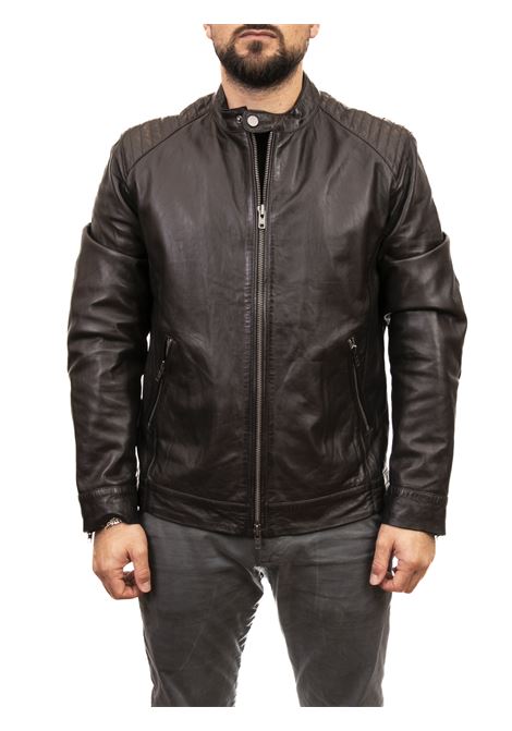 brown leather jacket CENSURED | BATOPELLE-14