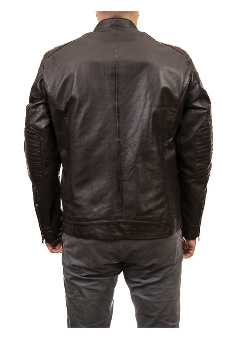 brown faux leather jacket CENSURED | BATOPELLE-14