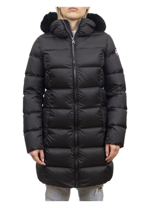 Long iridescent black down jacket COLMAR | 2221E2Y0-99