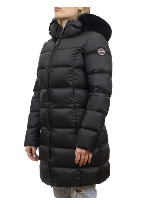 Long iridescent black down jacket COLMAR | 2221E2Y0-99