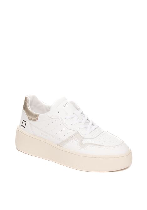 white/platinum calf step sneaker D.A.T.E. | STEP DCALF-WHT/PLTN