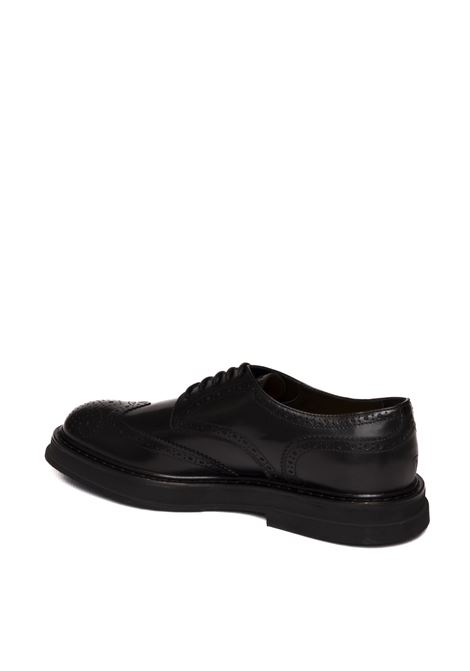 Black leather lace-up DOUCAL'S | 1367SHADE-NERO