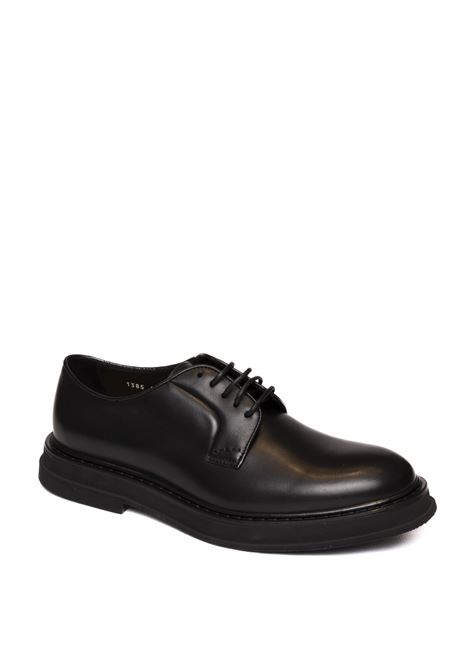 Black leather derby DOUCAL'S | 1385SHADE-NERO