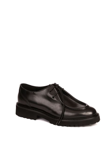 Black crimp oxford DOUCAL'S | 2737DECO-NERO