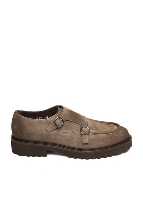 Tan suede buckle loafer DOUCAL'S | 2738COMMANDER-ESPRESSO