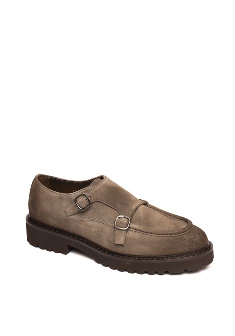 Tan suede buckle loafer DOUCAL'S | 2738COMMANDER-ESPRESSO