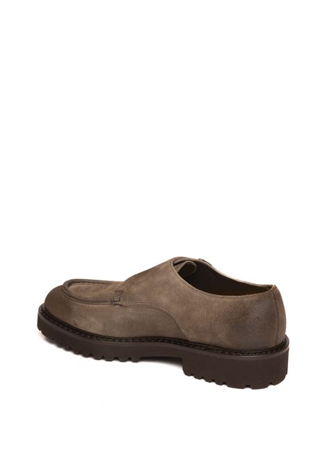 Tan suede buckle loafer DOUCAL'S | 2738COMMANDER-ESPRESSO