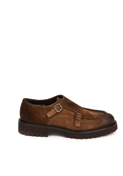 Brown suede buckle loafer DOUCAL'S | 2738COMMANDER-SIENA