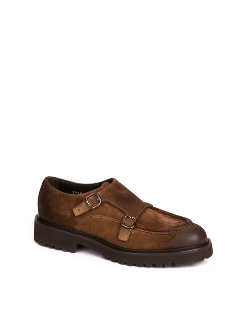 Brown suede buckle loafer DOUCAL'S | 2738COMMANDER-SIENA