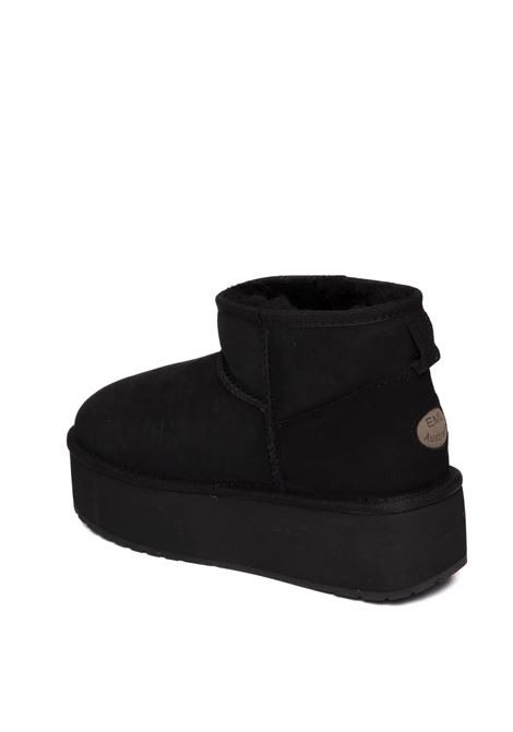 Black sheepskin ankle boot EMU | W13082STINGERFLAT-BLACK