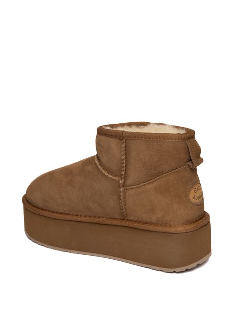 Chestnut sheepskin ankle boot EMU | W13082STINGERFLAT-CHESTNUT