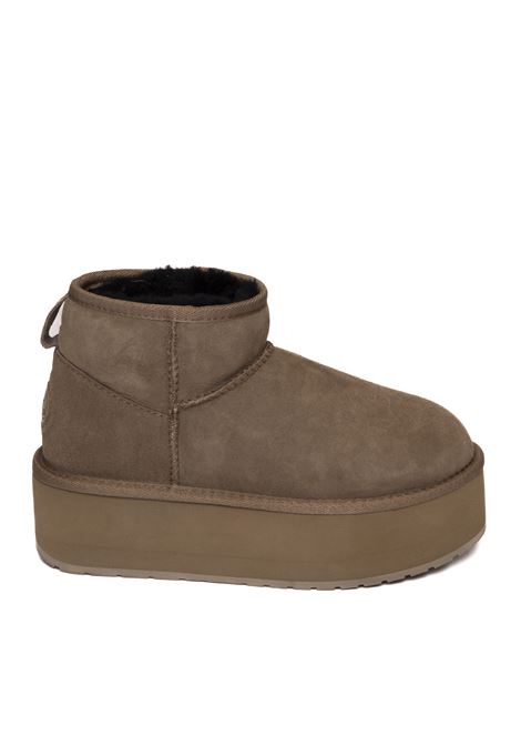 Dove sheepskin ankle boot EMU | W13082STINGERFLAT-CORIANDER