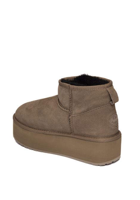 Dove sheepskin ankle boot EMU | W13082STINGERFLAT-CORIANDER