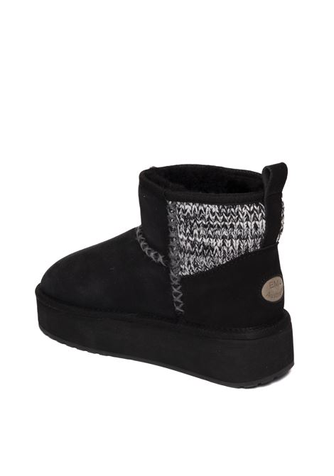 Black sheepskin ankle boot EMU | W13143STINGERKNIT-BLACK