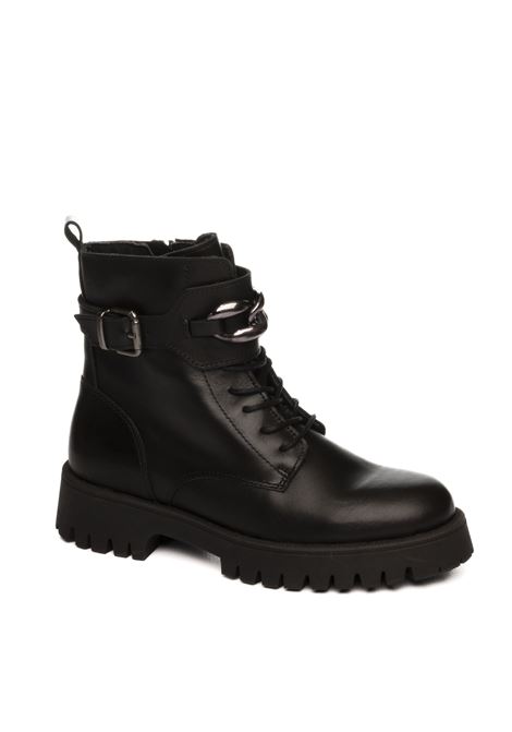 Black leather ankle boot FRAU | 56N2RIO-NERO