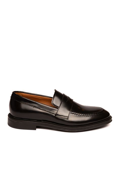 Black leather loafer FRAU | 71S1BRISTOL-NERO