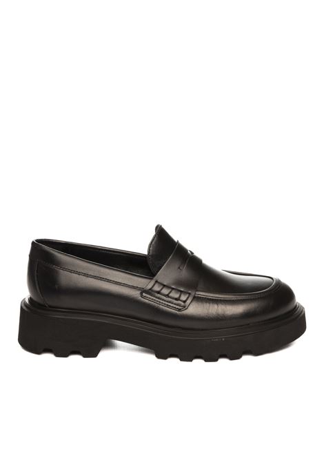 Black leather loafer FRAU | 85N1SETA-NERO