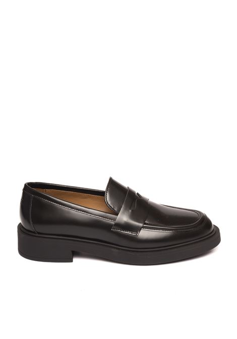 Black leather loafer FRAU | 97S4BRISTOL-NERO