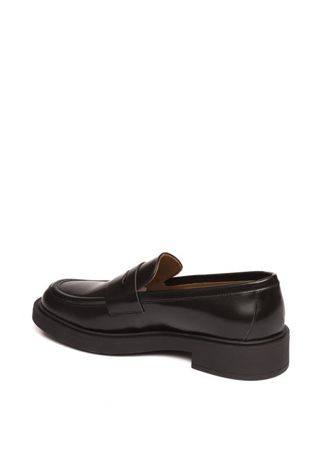 Black leather loafer FRAU | 97S4BRISTOL-NERO