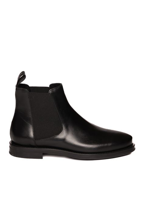 black leather beatles FRAU | 98N3SETA-NERO