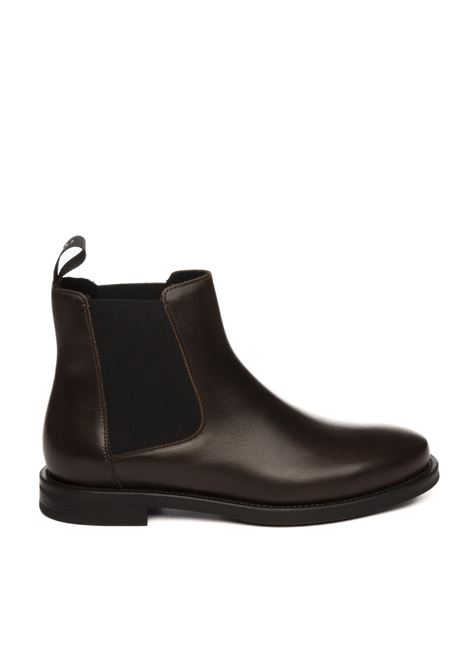 Dark brown leather chelsea boot FRAU | 98N3SETA-CAFFÈ