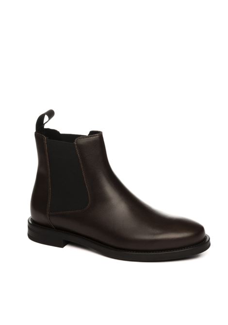 Dark brown leather chelsea boot FRAU | 98N3SETA-CAFFÈ