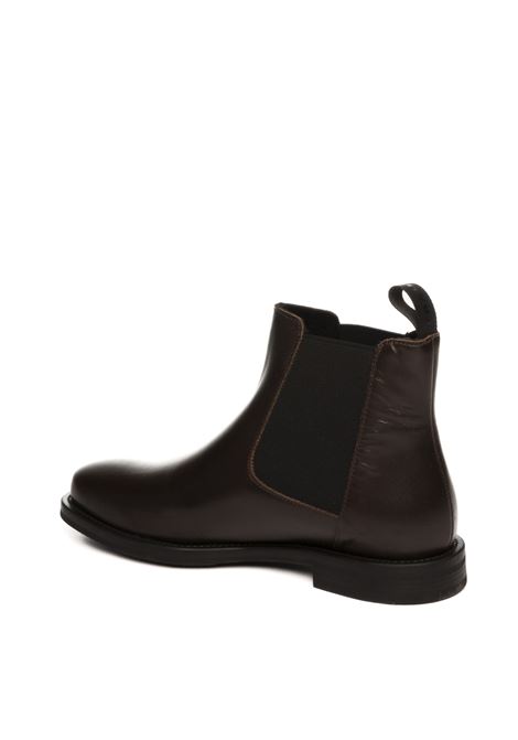 Dark brown leather chelsea boot FRAU | 98N3SETA-CAFFÈ