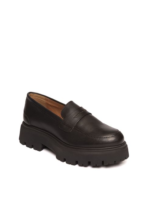 Black leather loafer GIOSEPPO | 70843STEINNES-NERO