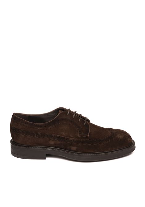 Dark brown suede lace-up HENDERSON | 84202SUEDE-FONDENTE