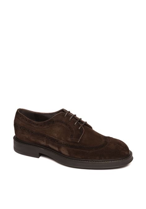 Dark brown suede lace-up HENDERSON | 84202SUEDE-FONDENTE