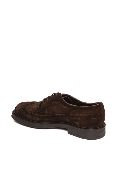 Dark brown suede lace-up HENDERSON | 84202SUEDE-FONDENTE