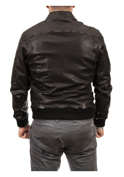 Black leather jacket HERITAGE | MP831N.C.LAV-02