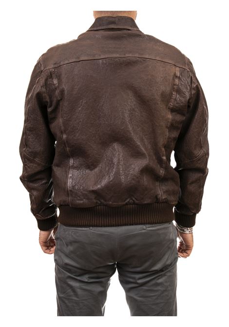 Brown leather jacket HERITAGE | MP831N.C.LAV-13